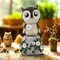 Roman 7.5 Inch Owl On Stone Figurine Summer Figurine , Summer Decor Bird Spring Summer Flowers